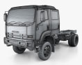 Isuzu FTS 800 Crew Cab Chassis Truck 2017 3d model wire render