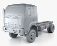 Isuzu FTS 800 Single Cab Chassis Truck 2017 3d model clay render