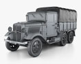 Isuzu Type 94 Truck 1934 3D 모델  wire render