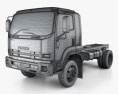 Isuzu FSS 550 Cabine Simple Camion Châssis 2015 Modèle 3d wire render