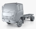 Isuzu NPS 300 シャシートラック 2015 3Dモデル clay render