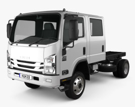 Isuzu NPS 300 Crew Cab Fahrgestell LKW 2015 3D-Modell