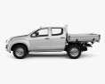 Isuzu D-Max Double Cab Alloy Tray SX 2020 3d model side view