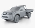 Isuzu D-Max Single Cab Alloy Tray SX 2020 3d model clay render