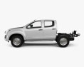 Isuzu D-Max Double Cab Chassis SX 2020 3d model side view