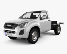 Isuzu D-Max Single Cab Chassis SX 2020 3D model