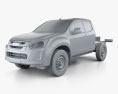 Isuzu D-Max Space Cab Chassis SX 2020 3d model clay render