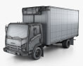 Isuzu NRR Refrigerator Truck 2017 3d model wire render