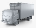 Isuzu NRR Refrigerator Truck 2017 3d model clay render