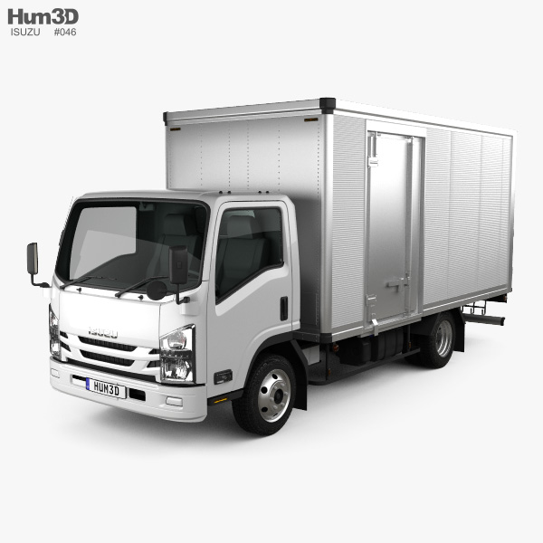 Isuzu Elf Kofferfahrzeug 2017 3D-Modell