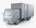 Isuzu Elf Box Truck 2021 3d model clay render