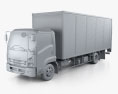 Isuzu Forward Box Truck 2021 3d model clay render