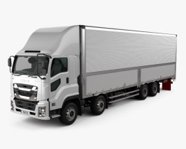 Isuzu Giga Box Truck 4-axle 2021 3D model