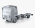 Isuzu Forward Camion Telaio 2017 Modello 3D clay render