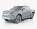 Isuzu D-Max Double Cab Vcross 4x4 2022 3d model clay render