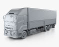 Isuzu Giga Box Truck 2021 3d model clay render