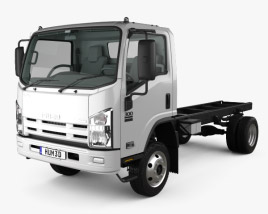 Isuzu NPS 300 Single Cab Chassis Truck with HQ interior 2019 3D model