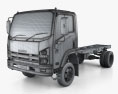 Isuzu NPS 300 Single Cab Chassis Truck with HQ interior 2019 3d model wire render