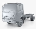 Isuzu NPS 300 Single Cab Chassis Truck with HQ interior 2019 3d model clay render