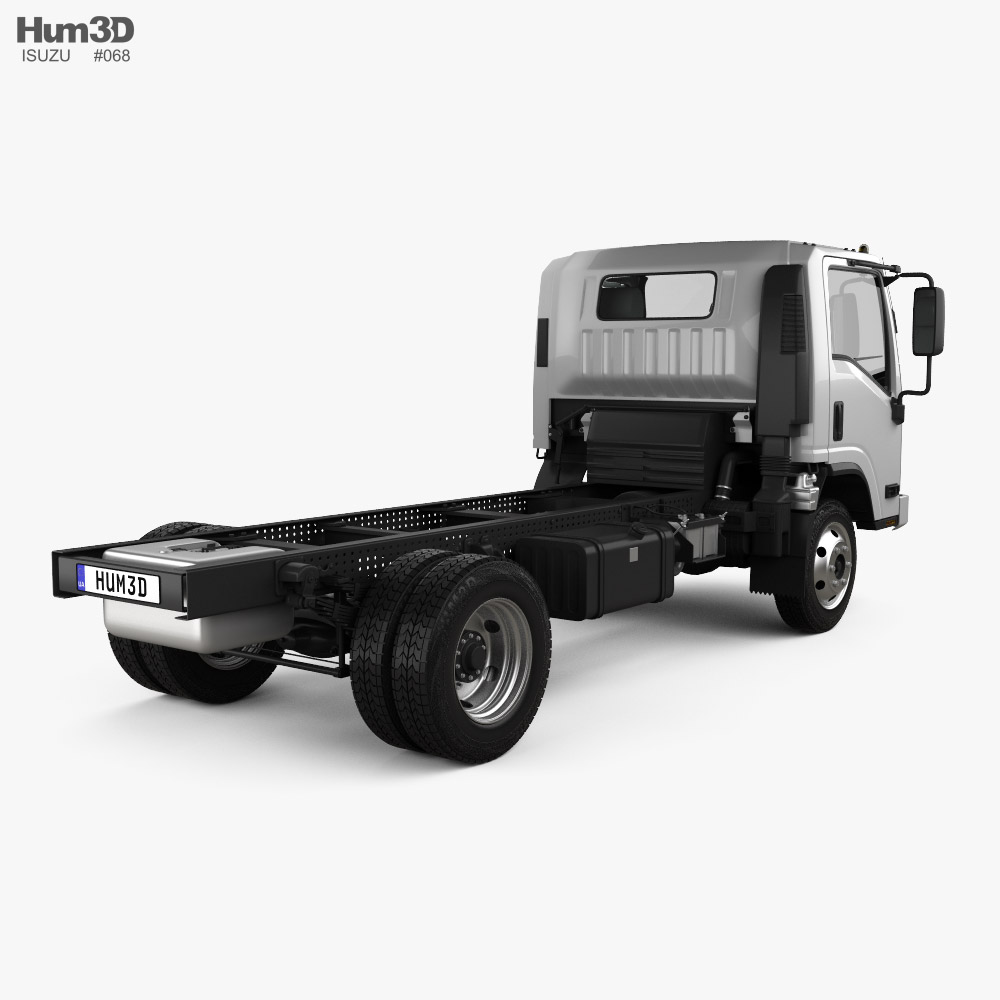 Isuzu NRR Single Cab Chassis Truck 2022 3d model back view