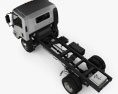 Isuzu NRR Einzelkabine Fahrgestell LKW 2021 3D-Modell Draufsicht