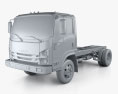 Isuzu NRR Single Cab 섀시 트럭 2022 3D 모델  clay render