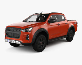 Isuzu D-Max Double Cab Vcross 4x4 with HQ interior 2020 3D model