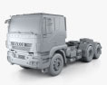 Iveco Trakker Tractor 2012 3d model clay render
