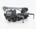 Iveco Trakker Crane Truck 2012 3d model wire render