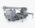 Iveco Trakker Crane Truck 2012 3d model clay render