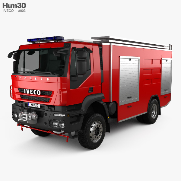 Iveco Trakker 消防车 2012 3D模型