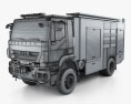 Iveco Trakker Fire Truck 2012 3d model wire render