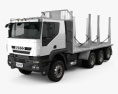 Iveco Trakker Log Truck 2012 3d model