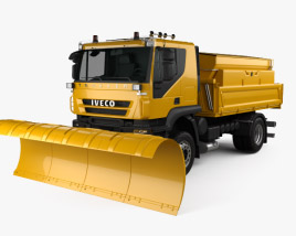Iveco Trakker Snow Plow Truck 2012 Modelo 3D
