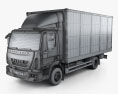 Iveco EuroCargo Box Truck 2013 3d model wire render