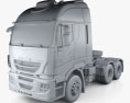 Iveco Stralis Tractor Truck 2012 3d model clay render