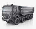 Iveco Trakker Tipper Truck 2013 3d model wire render