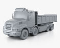Iveco Strator Tipper Truck 2014 3d model clay render