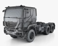 Iveco Trakker Tractor Truck 3-axle 2013 3d model wire render