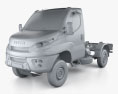 Iveco Daily 4x4 Single Cab Chassis 2017 3d model clay render