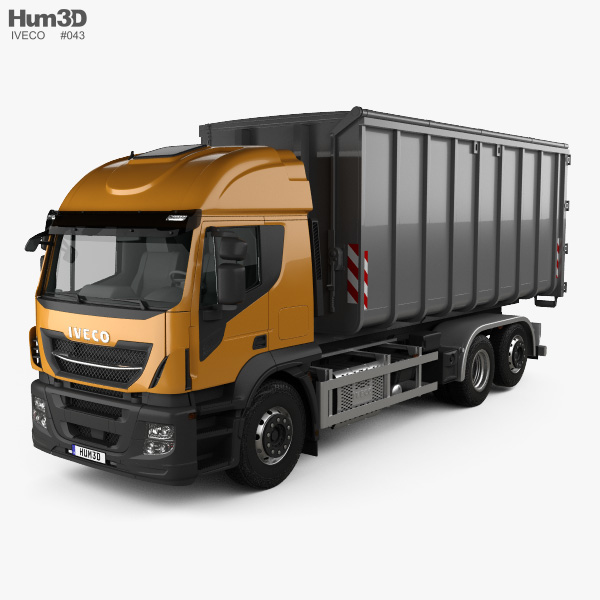 Iveco Stralis X-WAY Hook Lifter Truck 2017 3D model