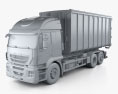 Iveco Stralis X-WAY Hook Lifter Truck 2017 3d model clay render