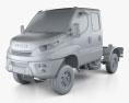 Iveco Daily 4x4 Dual Cab Chassis 2017 3d model clay render