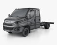 Iveco Daily Dual Cab Chassis 2017 3d model wire render