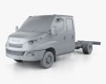 Iveco Daily Dual Cab Chassis 2017 3d model clay render