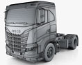 Iveco X-Way Tractor Truck 2020 3d model wire render