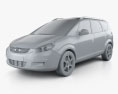 JAC Heyue RS 2014 3d model clay render