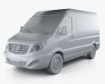 JAC Sunray Passenger Van SWB SR 2017 3d model clay render