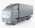 JAC Shuailing W Box Truck 2016 3d model clay render
