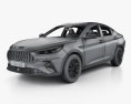 JAC A5 with HQ interior 2021 3d model wire render